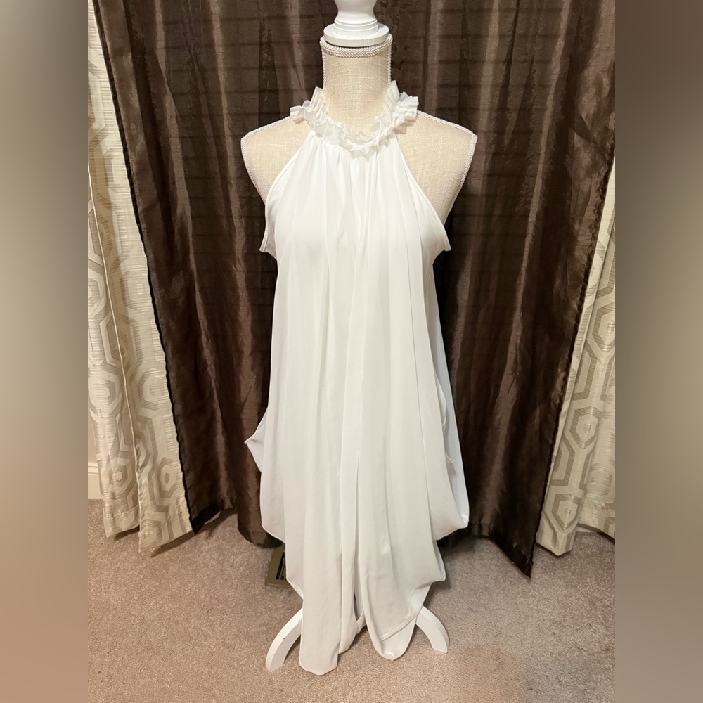 Chic Asymmetrical White Dress